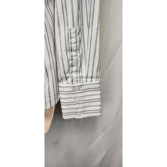 Express Design Long Sleeve Striped Black/White Shirt Size Small - Picture 6 of 7